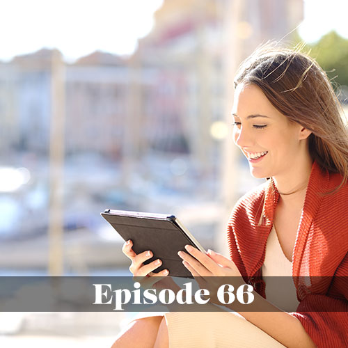 We Love Schools thumbnail featuring a woman streaming a virtual town hall on her tablet