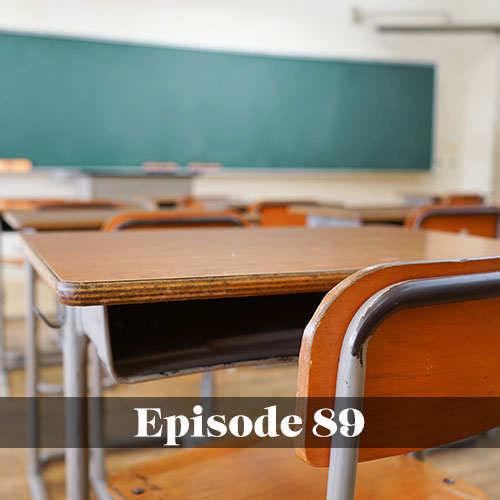 Addressing poverty in schools with Lake Shaefer, We Love Schools Podcast, photo of empty classroom