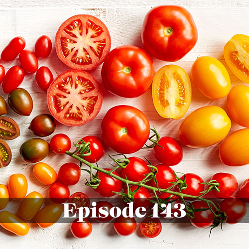 Locally grown tomatoes in a rainbow of colors