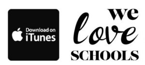 We Love Schools Podcast logo and iTunes link